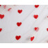 Red Hearts Net Fabric Light Soft Lace Mesh for Dress Making DIY Craft Sewing Sold By The Yard (91cm)