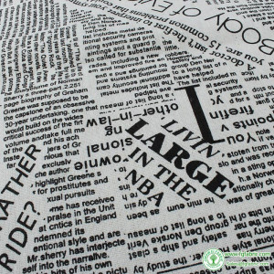 1m*1.5m newspaper printing upholstery cotton linen blend fabric for home decor tablecloth curtain making