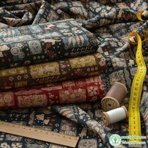 Retro Cotton Linen Fabric Zakka Handmade DIY Home Decoration Fabric Background Cloth Book Clothing by Half Meter