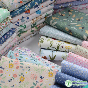 Floral Printed Cotton Liberty Twill Fabric For Quilting Bedding Baby Bed Sheet Flowers DIY Sewing Accessories By Half Meter