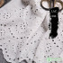 Pure White Water Soluble Cotton Lace Fabric for Wedding Dresses Bridal Sewing Textile 50x140cm