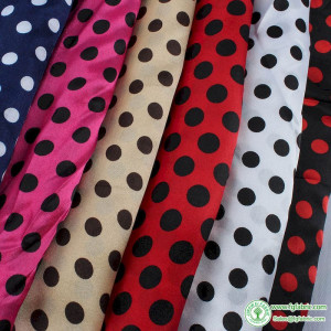 polka dots printed Satin fabric Dress Linings Making 150cm wide by meter