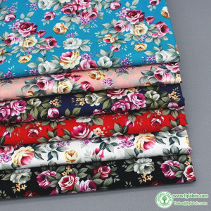 Pastoral Large Floral Cotton Poplin Fabric for Sewing Clothes DIY Handmade Doll Clothes Per Half Meter