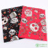 Novelty Flower Skulls Cotton Fabric Abstract printed Cotton Twill DIY Sewing Patchwork sold by Yard