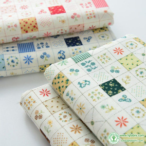 Small Plaid Fabric Patchwork Sewing DIY Handmade Cotton Digital Printing per Half Meter