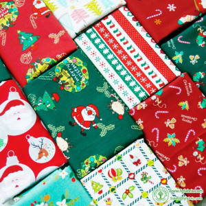 Christmas Decoration Fabric for Sew DIY Handmade Snowman Doll Tree Elk Santa Claus by Half Meter