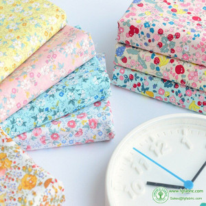 Poplin Liberty Fabric Cotton Printed Small Floral Fabric Muslin for Quilting Clothes DIY Children Textile by Half Meter