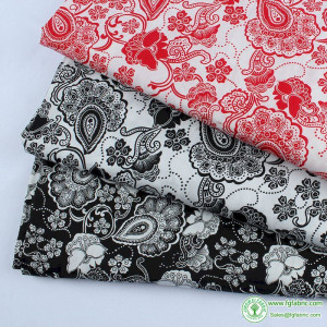 Vintage Classic Paisley Flower Printed Cotton Poplin Fabric Retro Cloth Making Sewing Material