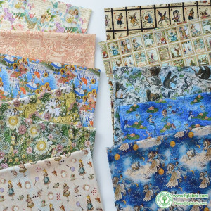 Vintage Muslin Fabric Zakka Digital Printed Cotton For DIY Dolls Clothes Quilting Dresses By Meters