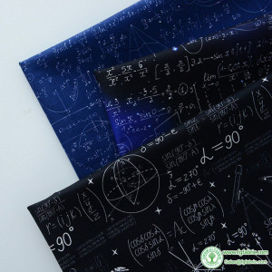 Mathematical Formula Digital Printed Fabric 100%Cotton For Sewing Bags Shirts Upholstery Fabrics Per Meters