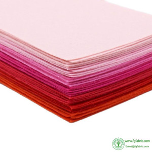 28 Pieces/Lot Red Series Patchwork Felt Fabric For Sewing Felts Craft Dolls Polyester Cloth  Nonwoven Felt Sheet 20*30CM