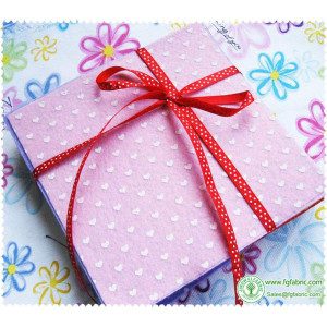 Printed HEARTS flowers Polka Dots Felt Fabric - 15cm x15cm per sheet - different colors 27 pcs/ lot