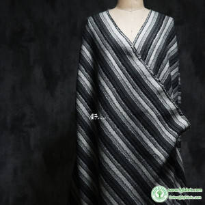 Jacquard Fabric Striped Texture Designer Clothing Wholesale Cloth Apparel Sewing Diy Wool Cotton Polyester Material