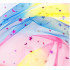 Rainbow Tulle Glitter Lace Mesh Fabric Star For Girl's Dress Decoration Christmas TJ0306