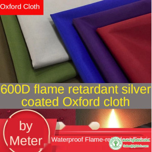 Thickened Flame Retardant 600D Waterproof Fabric for Tent Awning Ripstop Sunscreen Sewing Silver Oxford Cloth By The Meter Per