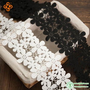 10CM Wide Delicate Lace Cotton Embroidery Ribbon Good Quality Lace Trim for Dress Sewing Clothing Decoration Accessories 1 Yard