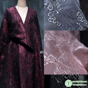 Jacquard Dark Patterned Fabric Spring Autumn Vintage Hanfu for Dress Cape Designer Cloth Apparel Diy Sewing Polyester Material