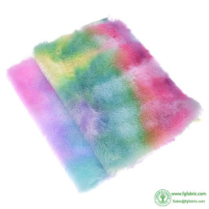 Rainbow Color A4 Faux Fur Flocking Fabric For Handmade Craft Toys Garment Bags Quilting Cloth Decor Accessory