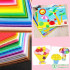 Colorful 5pcs15*15cm  Square Non-woven Fabric Color Felt Cloth Manual DIY Kindergarten Material Bag Environment Layout