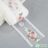 Embroidered Lace Trim Mesh Ribbons for Making Bows, Hair Accessories, Bridal Wedding Decorations, Gift Wrapping 2 Yards