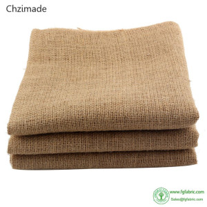 Lychee Life 160x50cm Jute Sack Linen Cloth Fabric For DIY Hand Work Storage Bags Christmas Home Decoration