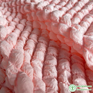 Pink Popcorn Concave-Convex Heavy Texture Three-Dimensional Jacquard Fabric High-End Dress Bag Clothing Designer Fabric