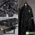 Three-Dimensional Texture/Black Disordered Flower Transformation Organza Gauze Wedding Dress Original Designer Fabric