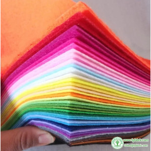 40Pcs Nonwoven Felt Fabric Needlework Patchwork Cloth Bundle For Kids Scrapbooking Doll DIY Quilting Sheet Sewing Crafts 10x10cm