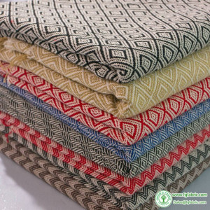 Thickening Linen Cloth Tablecloth Yarn-dyed Striped Plaid Sofa Cover Curtain Decoration Wholesale Cloth for Sewing Meters Diy