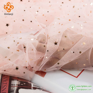 5 Yards Star Moon Mesh Roll Tulle Fabric Sheer For Wedding Chair Gift Packing Decoration Birthday Event Party Supplies TJ1358