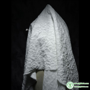 White Jacquard Fabric Creative Clothing Designer Pleated Texture Cloth Apparel Diy Sewing Pure Polyester Material