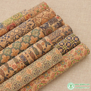 Vintage Printed Soft Cork A4 Fabric For Garment Bags Wallet Making Sewing Handmade Craft DIY Supplies Materials